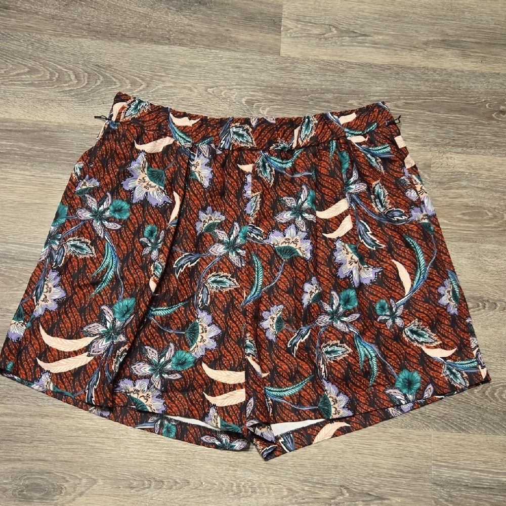 Eloquii Tropical Flower Flowy Shorts Sz 16